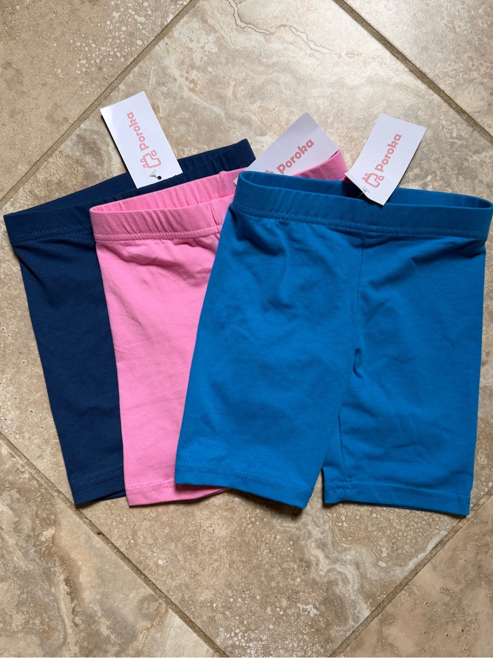 NWT 3-Pair Girls Stretch Bike Shorts - 3T